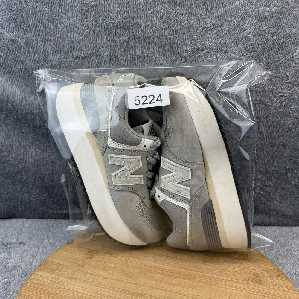 New Balance 574 Shoes Womens Size 7.5 B Gray Suede Platform Sneakers WL574ZBA